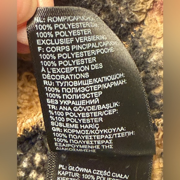 The North Face Campshire Sherpa Fleece Pullover Kangaroo Hoodie Tiger Mens XS FW - Picture 9 of 12